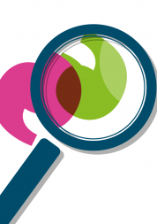 Healthwatch graphic of a magnifying glass